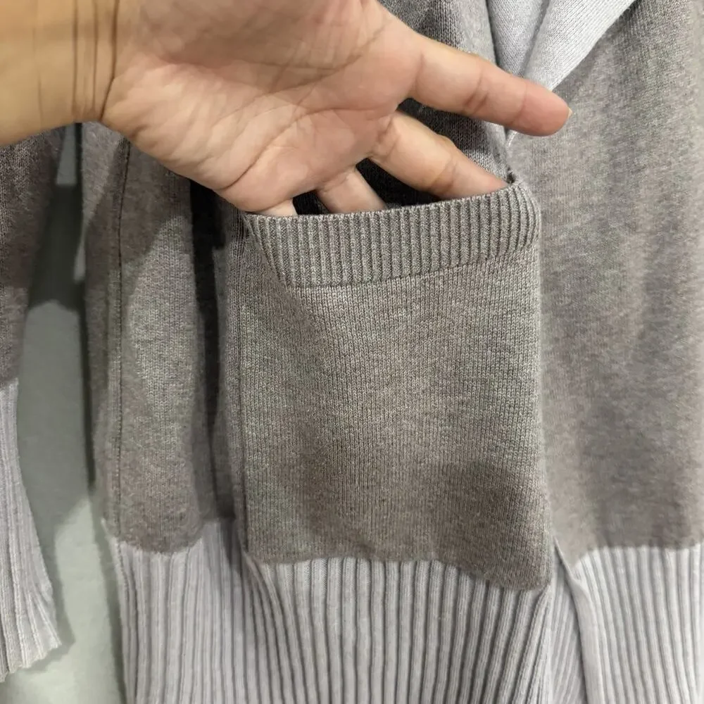 Lululemon Still Lotus Wrap Reversible Cardigan Size 12 Heather Lilac/Mulberry